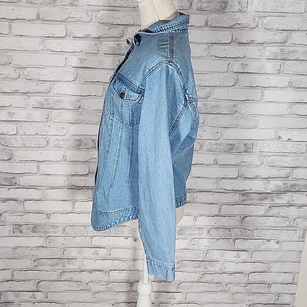 Newport News Vintage Floral Jean Denim Jacket
